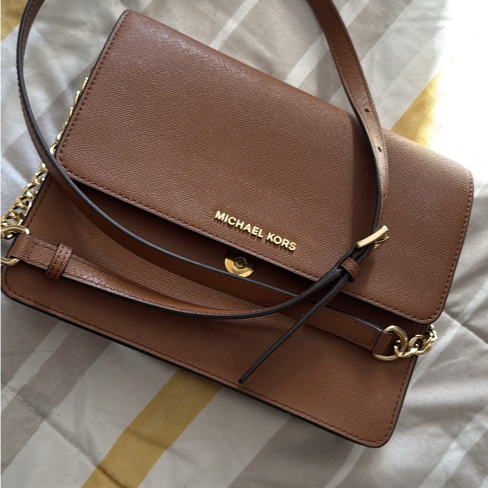 Michael Kors Tan Leather Crossbody Bag